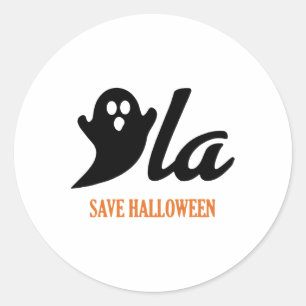 Adesivo Redondo Retro Kamala Harris Halloween 2024 Comma La Ghost
