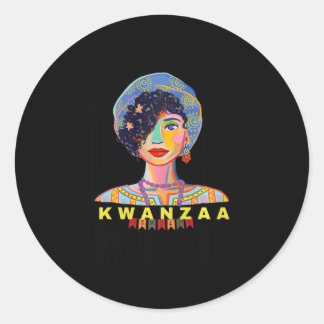 Adesivo Redondo Retro Kwanzaa África