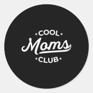 Adesivo Redondo Retro Legal Família do Clube Mães Engraçado Mãe Po