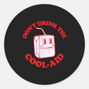 Adesivo Redondo Retro Não Beba O Cool-aid