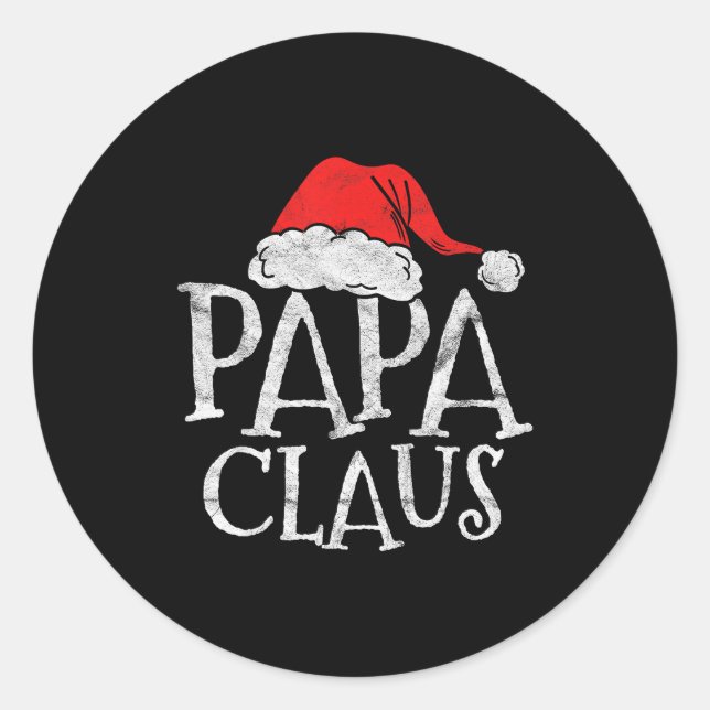 Adesivo Redondo Retro Papa Claus Gift Funny Christmas Santa Costum (Frente)