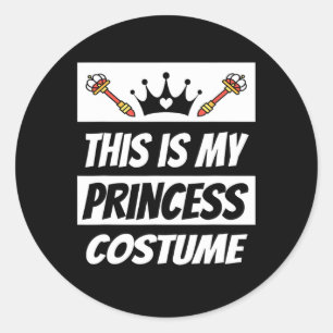 Adesivo Redondo Retro Princess Costume Halloween Costume