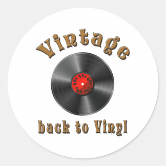 Adesivo Redondo Retro Schallplatte, Vinyl, Vintage, Oldie Runder  
