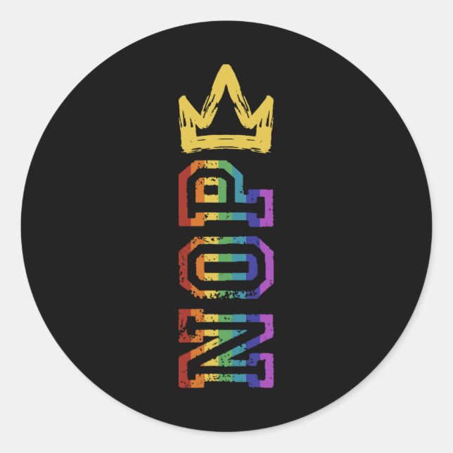 Adesivo Redondo Retrô Sem Reis Sem Camisa De Protesto (Frente)