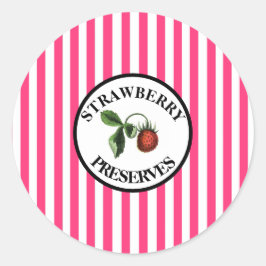 Adesivo Redondo Retro Strawberry Jelly Bean