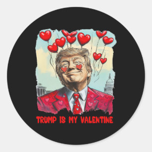 Adesivo Redondo Retro Trump é meu namorado Trump Dia dos Namorados