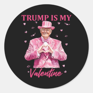 Adesivo Redondo Retro Trump É Meu Namorado Trump Dia dos Namorados