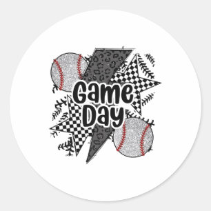 Adesivo Redondo Retro Venda Dia de Jogo Xadrez Leopardo Venda Mamã