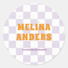 Adesivo Redondo Retro Verificado