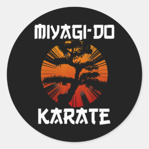 Adesivo Redondo Retro Vintage Miyagi do Karate Life Bonsai Tree Mã