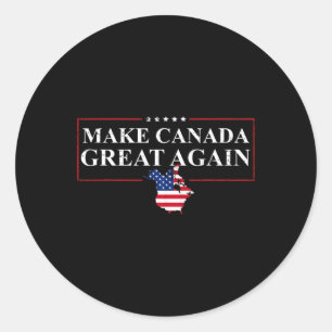 Adesivo Redondo Retro Vintage Trump Torna o Excelente do Canadá no