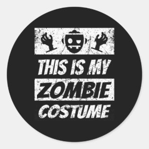 Adesivo Redondo Retro Zombies Halloween Boys Figurume Divertido