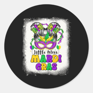 Adesivo Redondo Retrorinha Menina Mardi Gras Jovens Desenhadas
