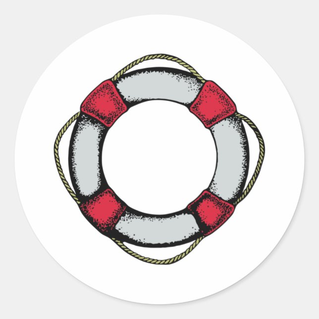 Adesivo Redondo rettungsring life saver (Frente)