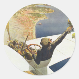 Adesivo Redondo Reunião da Aviação Nice