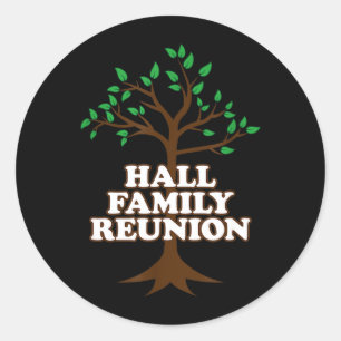 Adesivo Redondo Reunião da Família Family Tree Hall