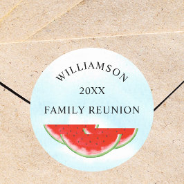 Adesivo Redondo Reunião da Família Watermelon