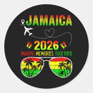Adesivo Redondo Reunião de Família Jamaica 2026 Criando Memórias