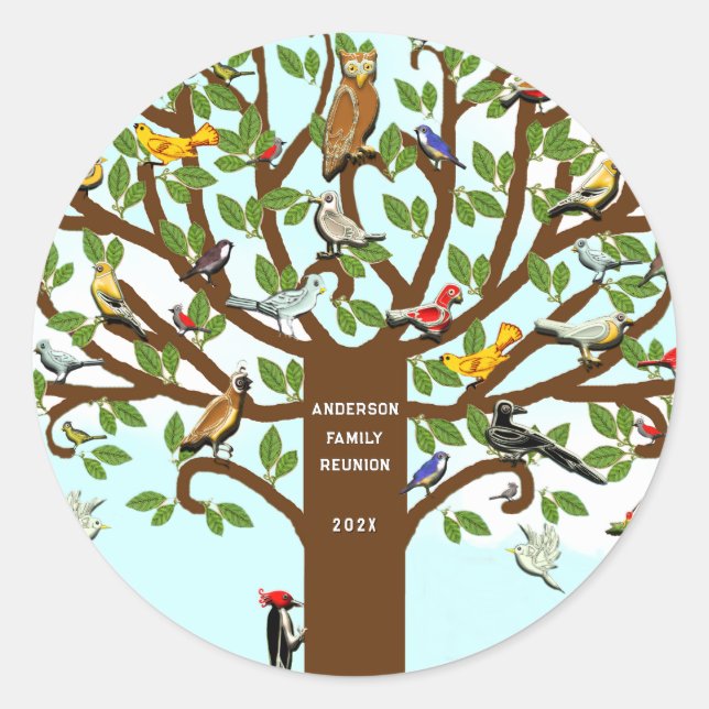 Adesivo Redondo Reunião Familiar (Frente)