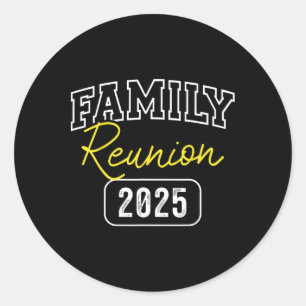 Adesivo Redondo Reunião Familiar 2025 Armazenar Reunião Familiar 2