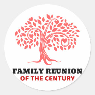 Adesivo Redondo Reunião Familiar Do Século