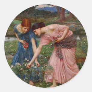 Adesivo Redondo Reunindo Rosebuds