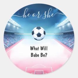 Adesivo Redondo Revelação de Gênero do Campo de Futebol do Time Ba
