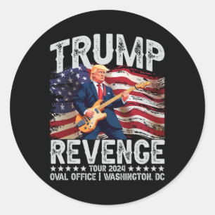 Adesivo Redondo Revenge Tour 2024 Rock On Vote Condenado Felon R
