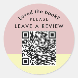 Adesivo Redondo Revisão do Livro do Autor Solicitação QR Code Past