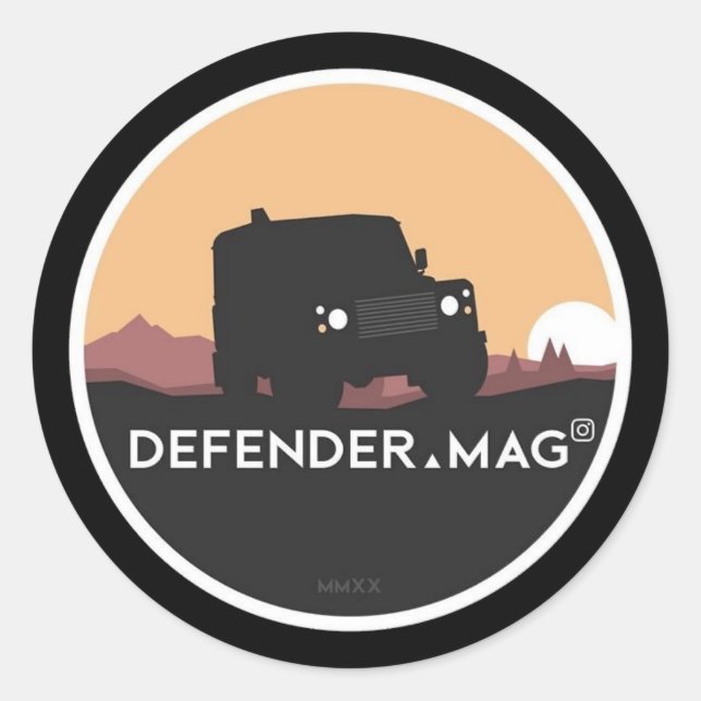 ADESIVO REDONDO REVISTA DEFENDER (Frente)