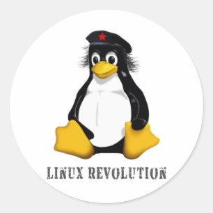 Adesivo Redondo Revolução de Linux