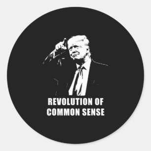 Adesivo Redondo Revolução do Senso Comum – Posse de Trump 20
