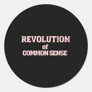 Adesivo Redondo Revolução Do Texto De Senso Comum Trump 45-47