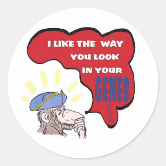 Adesivo Redondo Revolutionary thinking monkey