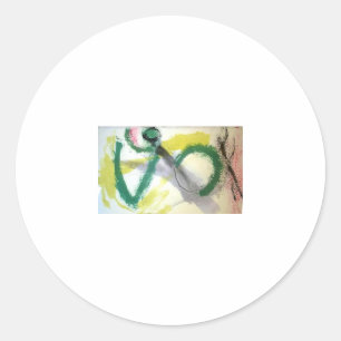 Adesivo Redondo Rezando Mantis Abstrato Jeff Hankamer Artjunkhaus