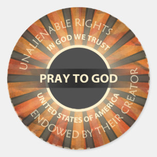 Adesivo Redondo Reze a Deus