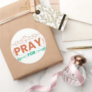 Adesivo Redondo Reze Pela Humanidade