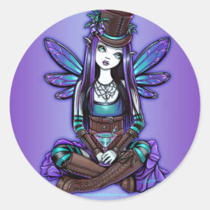 Adesivo Redondo "Rhapsody" Gótica Absinthe Fairy Art Stickers