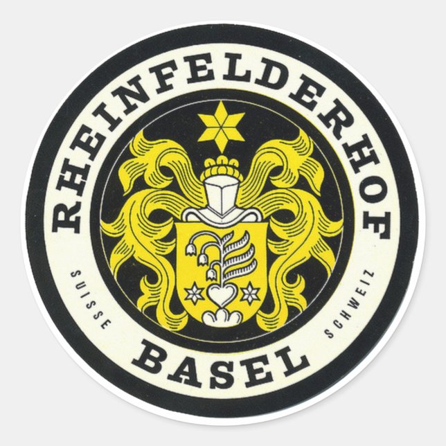 Adesivo Redondo Rheinfelderhof Basel Suiça Viagem Sticker (Frente)