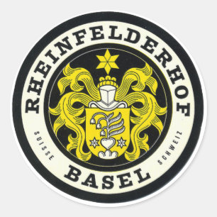 Adesivo Redondo Rheinfelderhof Basel Suiça Viagem Sticker