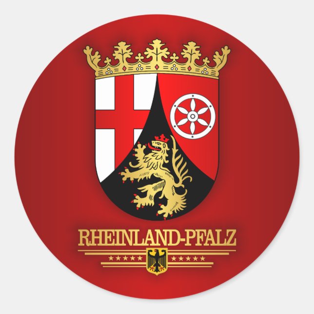Adesivo Redondo Rheinland-Pfalz COA (Frente)