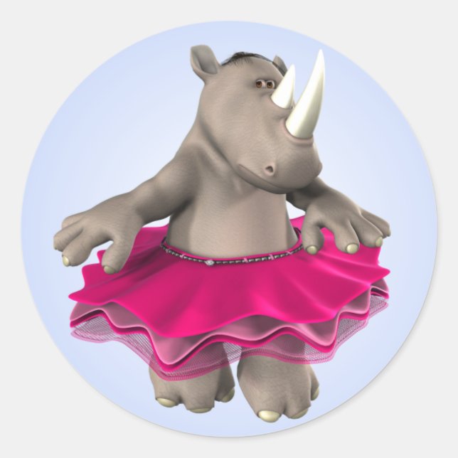 Adesivo Redondo Rhino Blue Sticker (Frente)