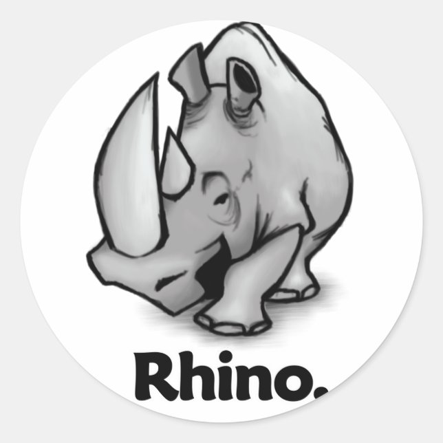 Adesivo Redondo Rhino Rhino. (Frente)