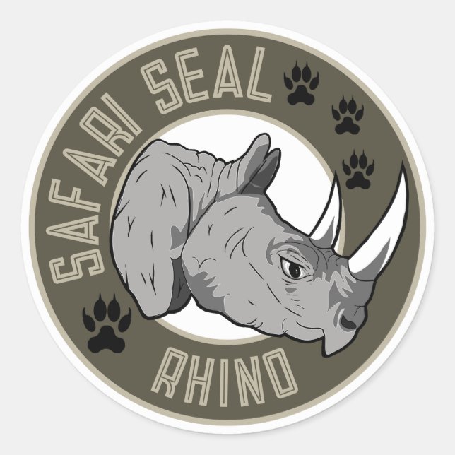 Adesivo Redondo Rhino Safari Seal (Frente)