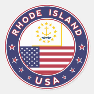 Adesivo Redondo Rhode Island