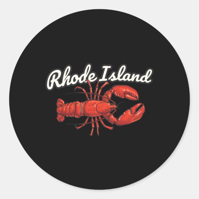 Adesivo Redondo Rhode Island Lobster Product (Frente)