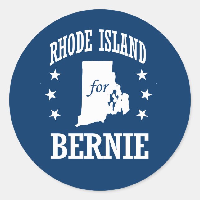 ADESIVO REDONDO RHODE ISLAND PARA BERNIE SANDERS (Frente)