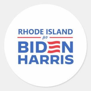 Adesivo Redondo Rhode Island para Biden Harris