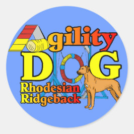 Adesivo Redondo Rhodesian_Ridgeback_Agilidade
