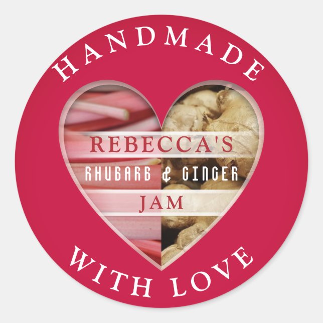 Adesivo Redondo Rhubarb e Ginger Jam (Frente)